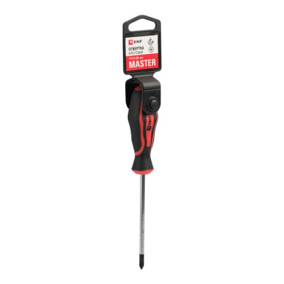 Фотография Отвертка Master PH1x100 мм EKF Basic, артикул ph-1-100-mas