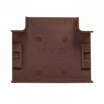 Фотография Угол T-образный (40х25) (4 шт) темное дерево EKF-Plast, артикул tchd-40-25x4