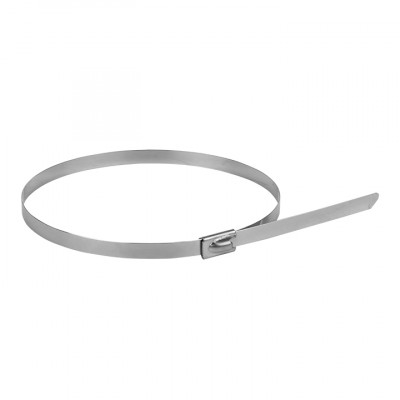 Фотография Хомут AISI 304 из нержавеющей стали, 4.6x290 (10 шт.) FlexLock PROxima, артикул plc-fl-tss-304-4.6x290-r