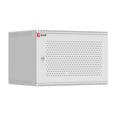 Фотография Шкаф телекоммуникационный настенный 6U (600х550) перфор, Astra серия EKF PROxima, артикул ITB6P550