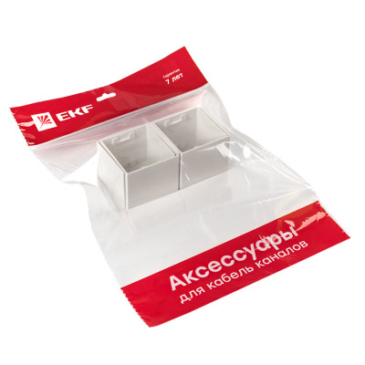 Фотография Соединитель (60х60) (4 шт) белый EKF-Plast, артикул conw-60-60x4