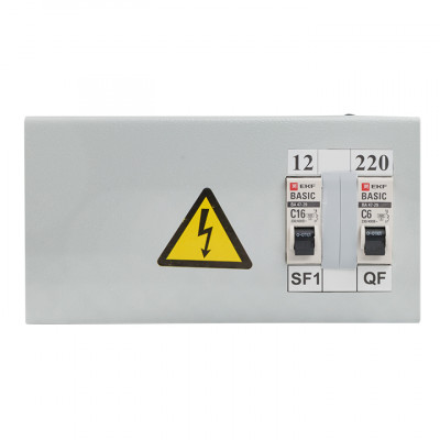 Фотография Ящик с понижающим трансформатором ЯТП 0,25кВА 220/12В EKF Basic, артикул yatp0,25-220/12v-2a