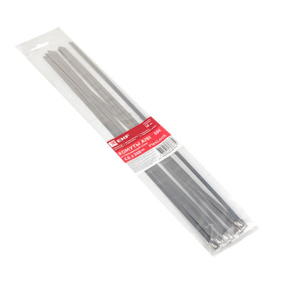 Фотография Хомут AISI 304 из нержавеющей стали, 4.6x360 (10 шт.) FlexLock PROxima, артикул plc-fl-tss-304-4.6x360-r