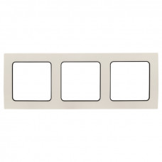 Стокгольм Рамка 3-местная белая с линией цвета черный EKF PROxima
