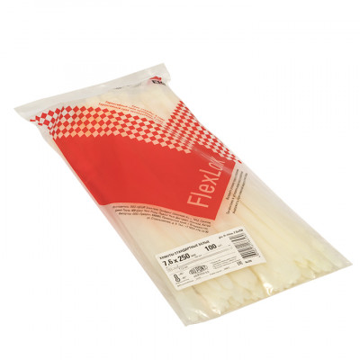 Фотография Хомут P6.6 стандартный (б), 7.6x250 (100шт) FlexLock PROxima, артикул plc-fl-ctsw-7.6x250