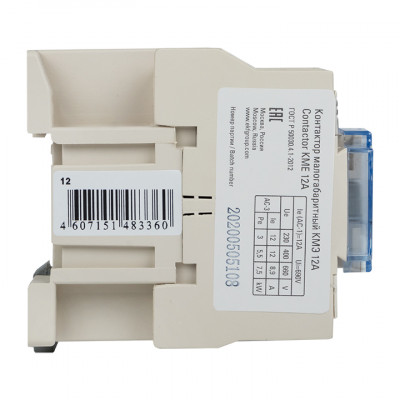 Фотография Контактор КМЭ малогабаритный 12А 380В 1NO EKF PROxima, артикул ctr-s-12-380
