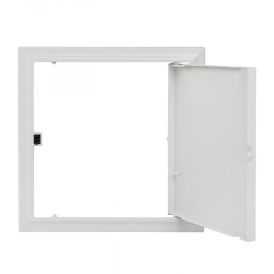 Фотография Люк ревизионный пластик с нажим. замком 200х200 (ШхВ внутр.) EKF Basic, артикул lpnz-200x200