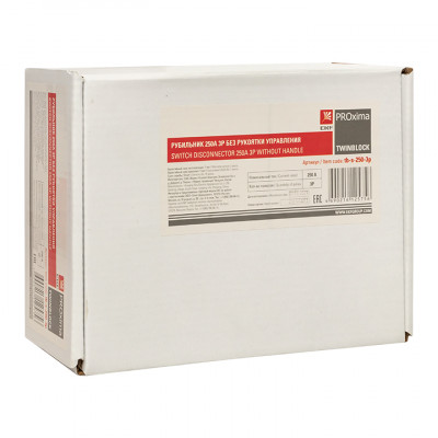 Фотография Рубильник   250A 3P без рукоятки управления TwinBlock EKF PROxima, артикул tb-s-250-3p