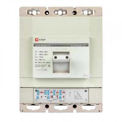 Фотография Выключатель автоматический ВА-99  800/ 800А 3P 35кА с электронным расцепителем EKF PROxima, артикул mccb99-800-800e