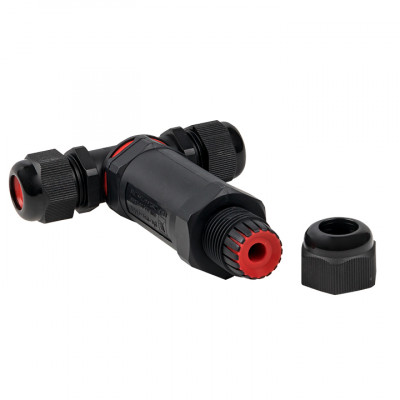 Фотография Кабельный коннектор Т-образный (клеммник 5PIN) IP68 FreeTools, артикул plc-uac-cb5T