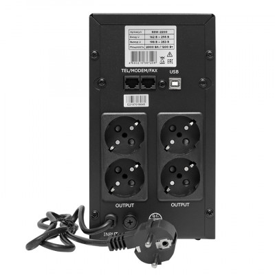 Фотография Источник Бесперебойного питания Линейно-интерактивный  E-Power SSW 200 2000 ВА Proxima, артикул SSW-2200