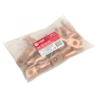 Фотография Наконечник медный  ТМ 70-10-13 EKF PROxima, артикул tm-70-10-13