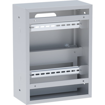 Фотография ЯУР с двумя DIN-рейками (400х300х150) EKF Basic без задней стенки, артикул uerm2-din-400-bas