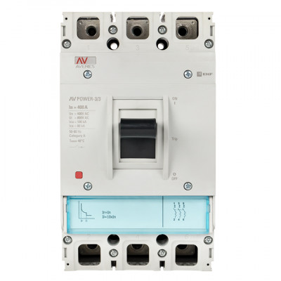 Фотография Автоматический выключатель AV POWER-3/3 400А 35kA TR, артикул mccb-33-400-TR-av