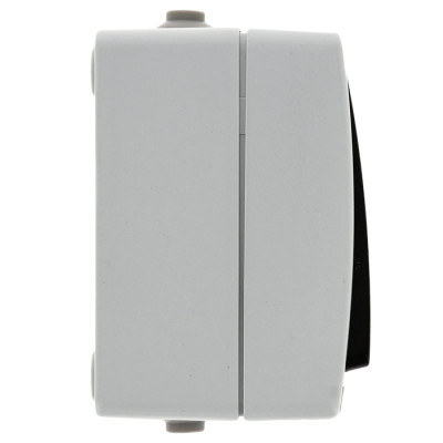 Фотография Венеция Выключатель кнопочный 10А IP54 серый EKF, артикул EVV10-045-30-54