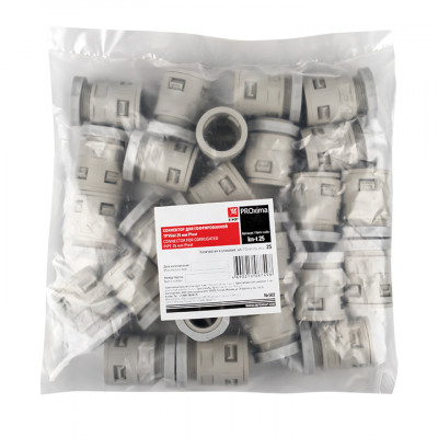 Фотография Коннектор для гофрированной трубы (25 мм) (25 шт) EKF-Plast, артикул kn-t-25