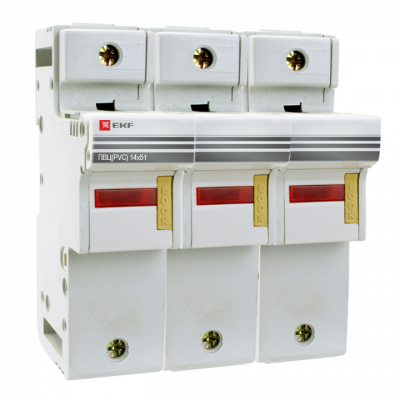 Фотография Предохранитель-разъединитель для ПВЦ 14x51 3P (с индикацией) EKF PROxima, артикул pr-14-51-3