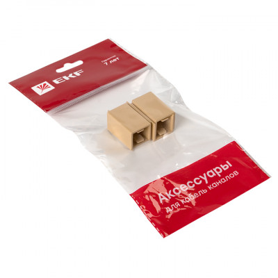 Фотография Соединитель (16х16) (4 шт) светлое дерево EKF-Plast, артикул conl-16-16x4