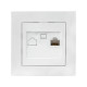 Фотография Валенсия розетка компьютерная RJ-45 1-местная белая EKF PROxima, артикул EWK01-035-10