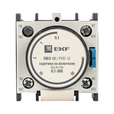 Фотография Приставка выдержки времени включения ПВЭ-12 0,1-30сек NO+NC EKF PROxima, артикул ctr-st-12