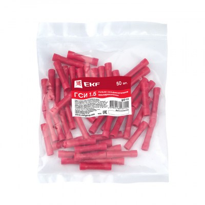 Фотография Гильза соединительная изолированная ГСИ  1.5 (уп.50шт) EKF PROxima, артикул gsi-1.5