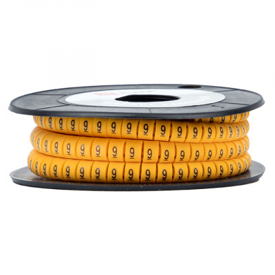 Фотография Маркер кабельный 6,0 мм2 9 (350 шт.) (ЕС-3) EKF PROxima, артикул plc-KM-6-9