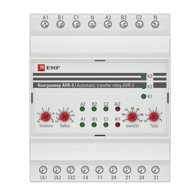 Фотография Контроллер АВР на 2 ввода с секционированием AVR-3 EKF PROxima, артикул rel-avr-3