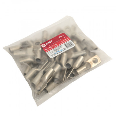 Фотография Наконечник медный луженый  ТМЛ 50-12-11 EKF PROxima, артикул tml-50-12-11-g