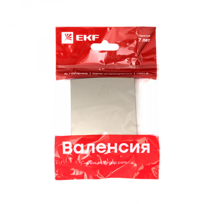 Фотография Валенсия лицевая панель кнопки звонка 10А кашемир EKF PROxima, артикул ESV10-L-026-40