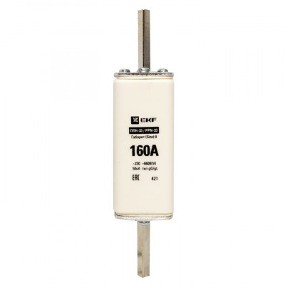 Фотография Плавкая вставка ППН-33 160/160А габарит 0 EKF PROxima, артикул fus-33-0/160