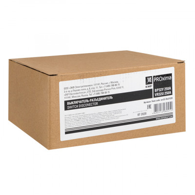 Фотография Выключатель-разъединитель ВР32У-35А31220 250А 1 направ. с д/г камерами несъемная левая/правая рукоятка MAXima EKF PROxima, артикул uvr32-35a31220