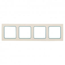 Стокгольм Рамка 4-местная белая с линией цвета синий EKF PROxima