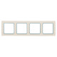 Фотография Стокгольм Рамка 4-местная белая с линией цвета синий EKF PROxima, артикул EAM-G-305-30