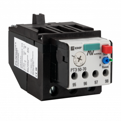Фотография Реле тепловое РТЭ 50-70 16-25А EKF  AVERES, артикул rel-50-70-16-25-av