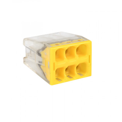 Фотография Клемма СМК 2273-246 (с пастой) 6 отверстий 0,5-2.5мм2 (4шт.) EKF PROxima, артикул plc-smk-2273-246r