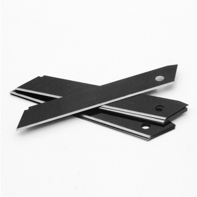 Фотография Набор сменных лезвий 18 мм СМ-60 (10 шт, вороненные, SK4, 13 сегментов) EKF Professional, артикул cm-s60