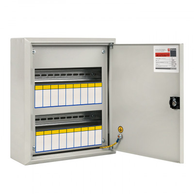 Фотография Щит распред. навесной ЩРН-18 пласт. замок (350х300х120) IP31 EKF PROxima, артикул mb21-18n