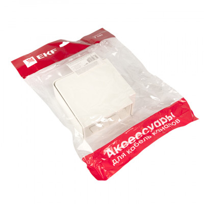 Фотография Поворот 90 гр. (100х40) (2 шт) белый EKF-Plast, артикул abw-100-40x2