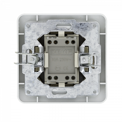 Фотография Лондон Выключатель 2-клавишный 10А белый EKF PROxima, артикул EEV10-023-10