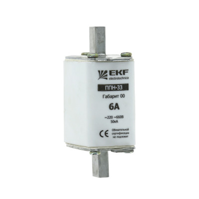 Фотография Плавкая вставка ППН-33 160/ 16А габарит 00 EKF PROxima, артикул fus-33/160/16