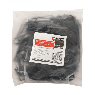 Фотография Дюбель-хомут для круглого кабеля (19-25мм) черный (100шт.) EKF PROxima, артикул plc-ncc-19x25b