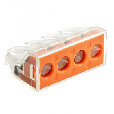 Фотография Клемма СМК 773-174 (с пастой), 4 отверстия, 2,5-6,0 мм2 (уп.50шт.) EKF PROxima, артикул plc-smk-773-174