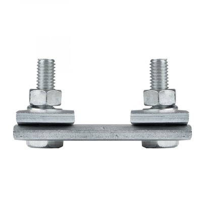 Фотография Зажим соединительный плашечный 2 болта М6 (D провода 5,5...8,6 мм) ПС-1-1 EKF PROxima, артикул ps-1-1