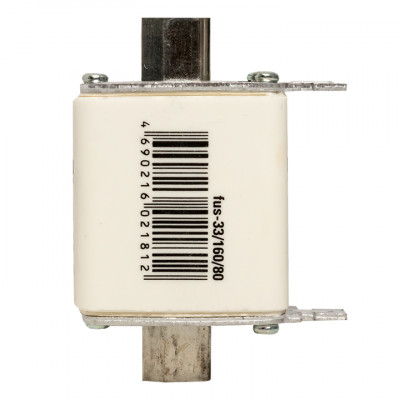 Фотография Плавкая вставка ППН-33 160/ 80А габарит 00 EKF PROxima, артикул fus-33/160/80