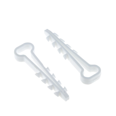 Фотография Дюбель-хомут (6х14 мм) для плоского кабеля белый (50 шт.) EKF PROxima, артикул plc-cd-6x14w