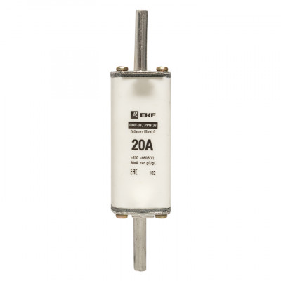 Фотография Плавкая вставка ППН-33 160/ 20А габарит 0 EKF PROxima, артикул fus-33-0/160/20