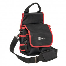 Сумка монтажника поясная с крышкой и  ремнем С-14 EKF