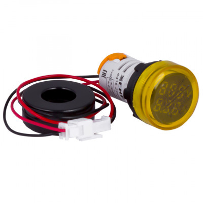 Фотография Индикатор значения тока и напряжения желтый ED16-22AVD 100А EKF PROxima, артикул ed16-22avd-y