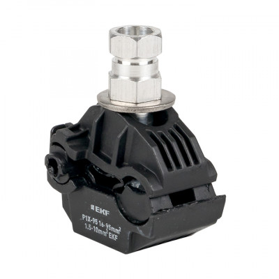 Фотография Зажим прокалывающий ответвительный P1X-95 16-95 мм2 / 1,5-10 мм2 инд. упак. EKF PROxima, артикул p-1x-95-r