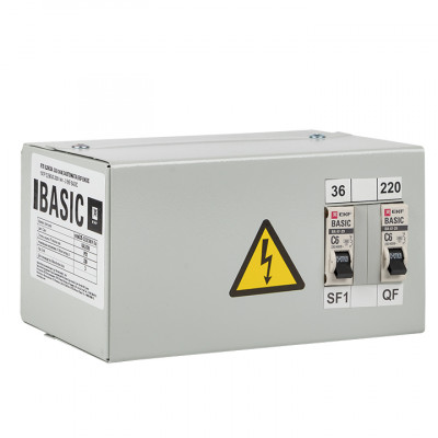 Фотография Ящик с понижающим трансформатором ЯТП 0,25кВА 220/36В EKF Basic, артикул yatp0,25-220/36v-2a